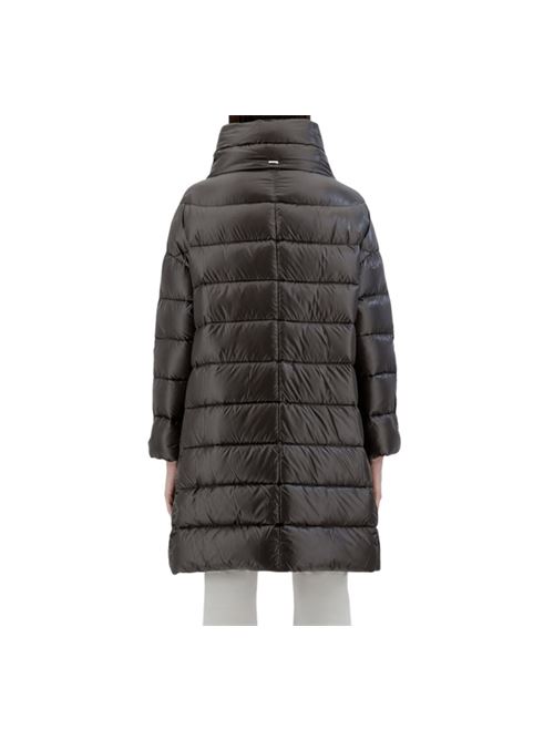 Piumino donna lunghezza 7/8 collo a cratere colore marrone HERNO | PI1283DIC12017Z8800